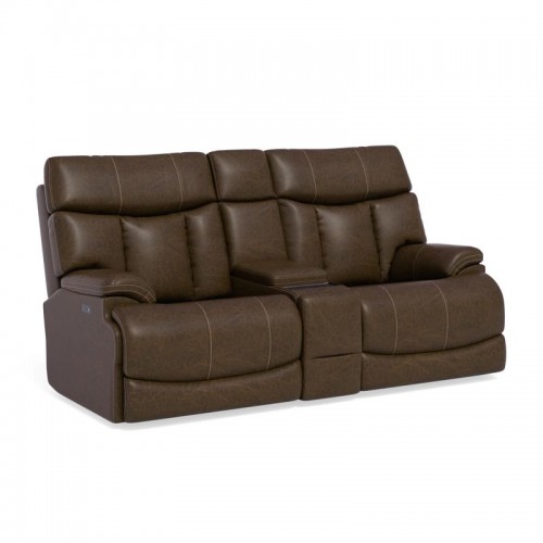 Clive Power Reclining Loveseat with Console and Power Headrests and Lumbar